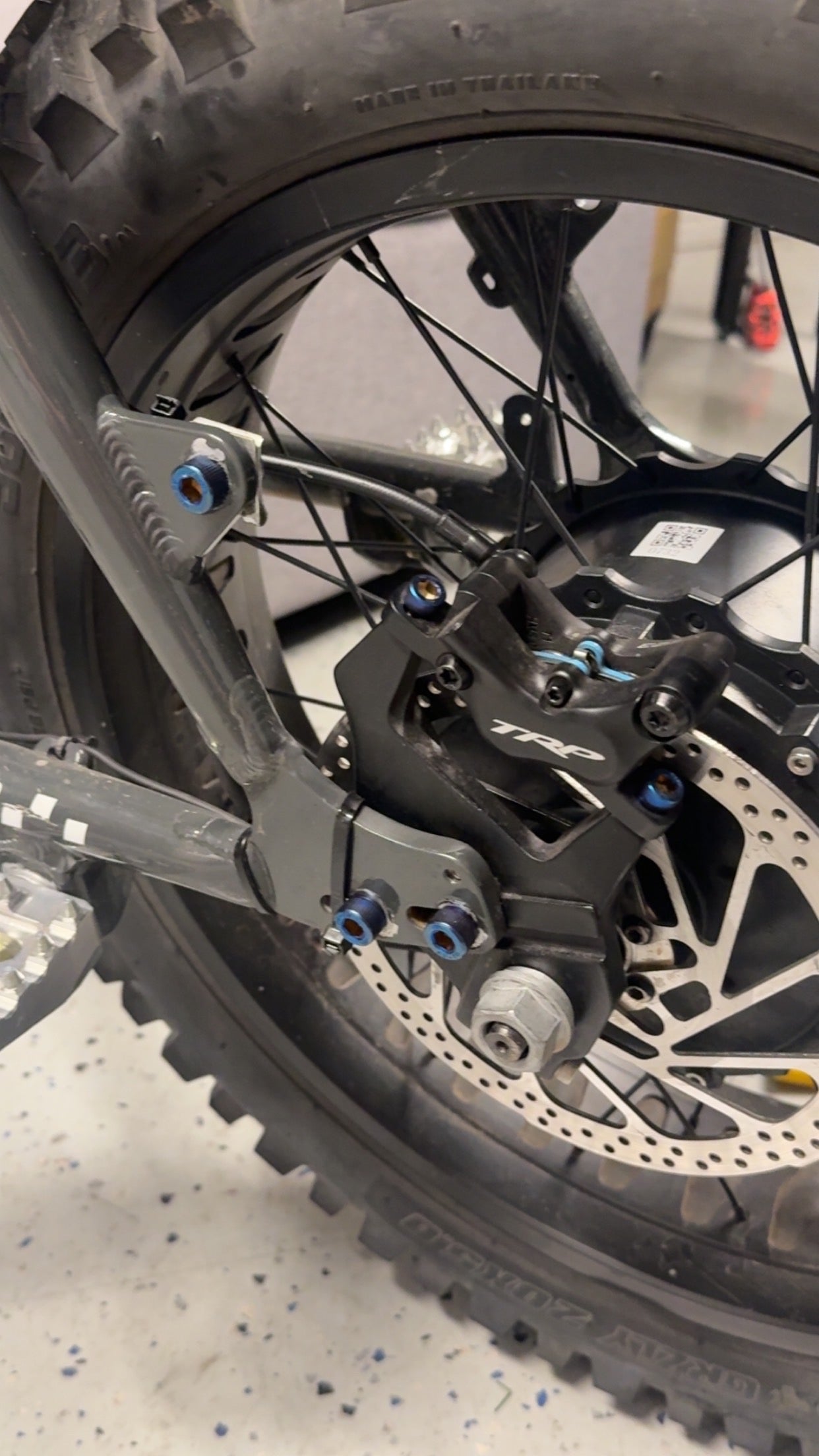 super 73 titanium brake mount titanium